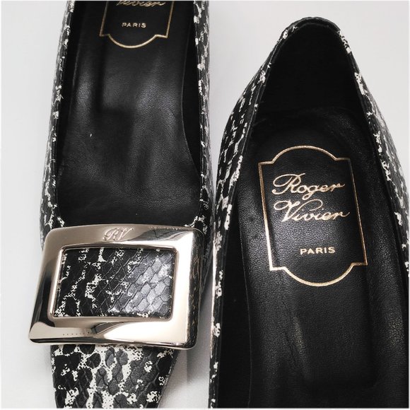 Roger Vivier Black Belle Leather Pump - Picture 3 of 6